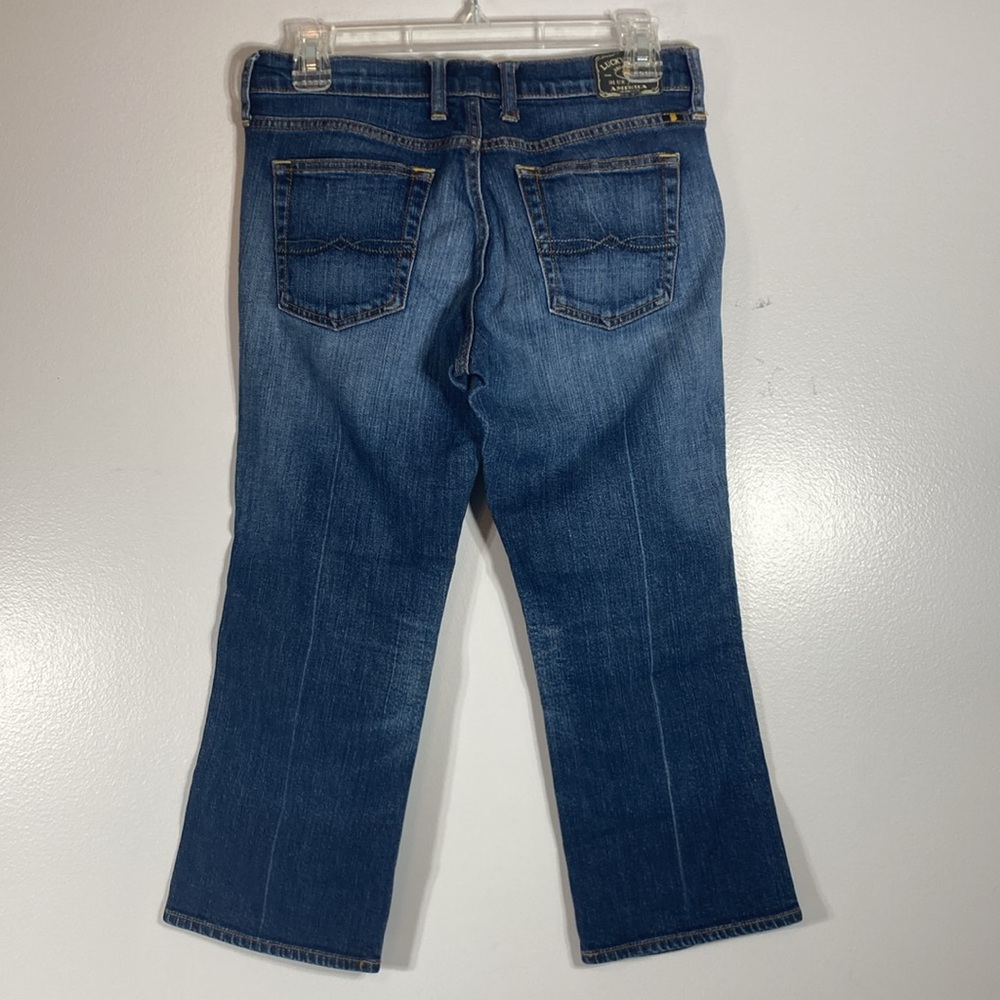 Lucky Brand Women Denim Blue Jean Capris Classic Rider Size 4 Stretch Blend